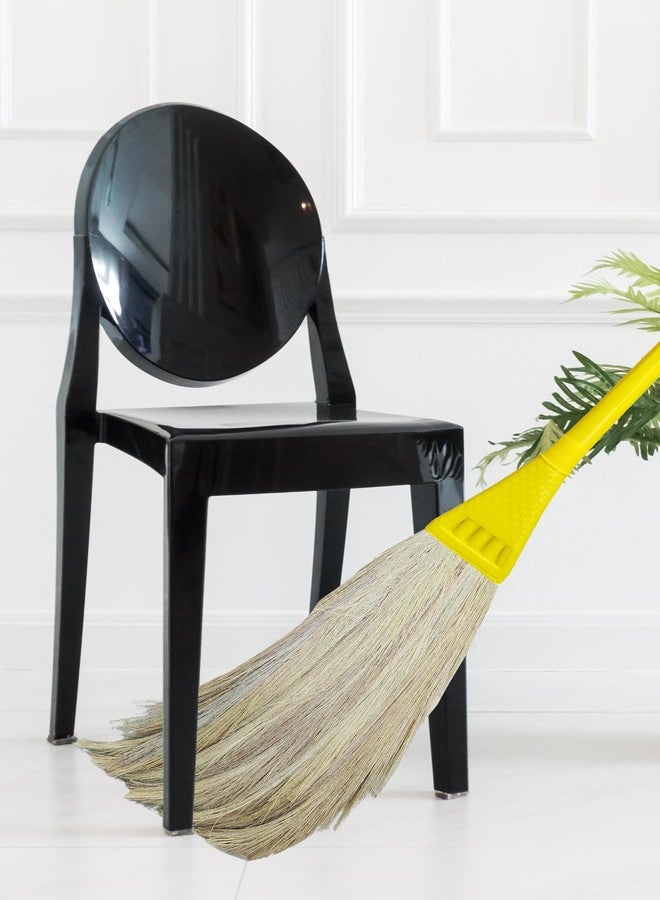 UMD Natural Grass Broom with Long Handle for Floor Cleaning, Dusting, Sweeping,Multipurpose Broom Flat jaadu Dense Grass Pack of 1 (1) - Image 5